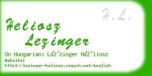 heliosz lezinger business card
